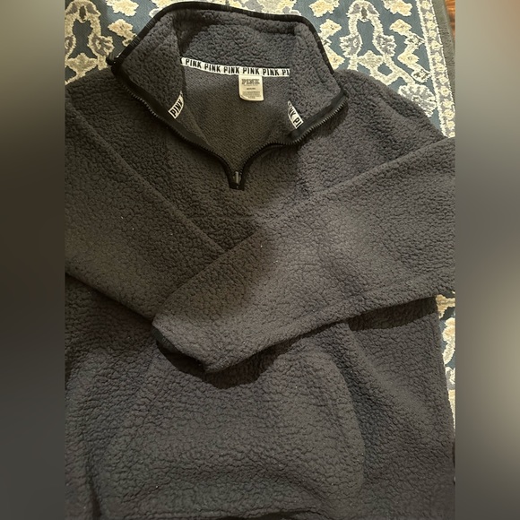 Victoria’s Secret PINK quarter zip fleece pullover - Picture 2 of 3
